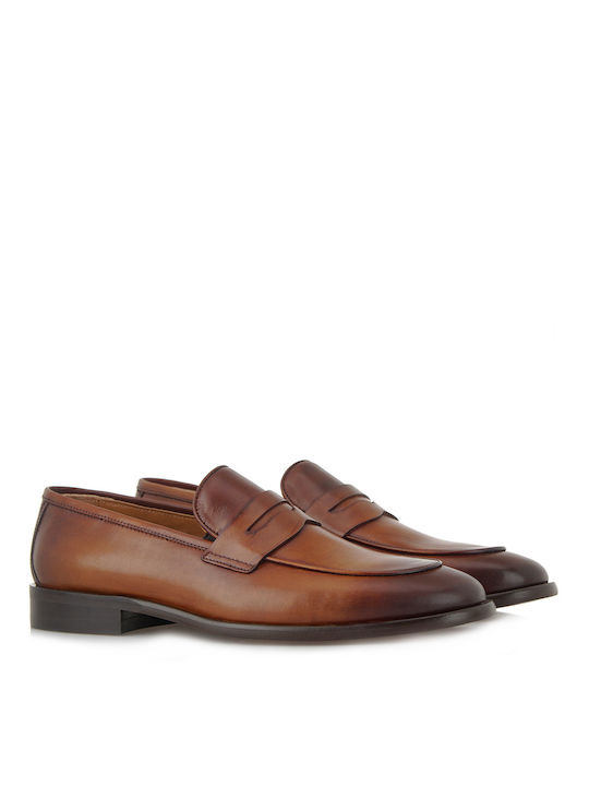 Lorenzo Russo Men's Leather Loafers Tabac Brown