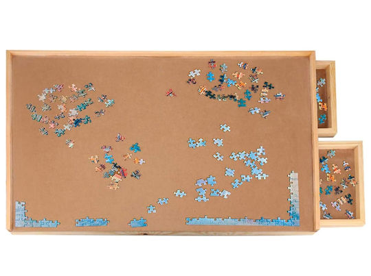 Puzzle Table 4 Drawers Zola Surface Enough 1500 Pieces Pine Mdf Board 90.5 X 68 X 4