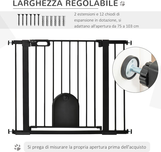Pawhut Πορτάκι Σκύλου 14x14x14εκ. Μαύρο
