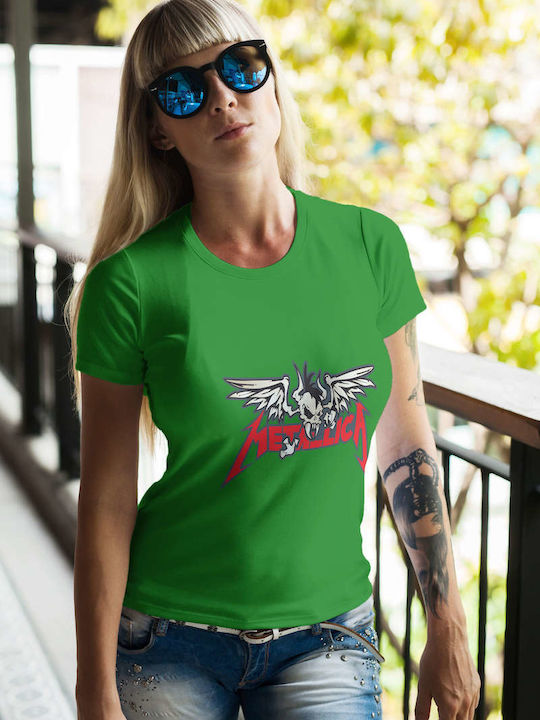 Small T-shirt Metallica Green Cotton