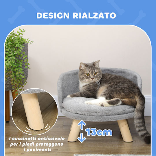 Pawhut Sofa Katze Gray