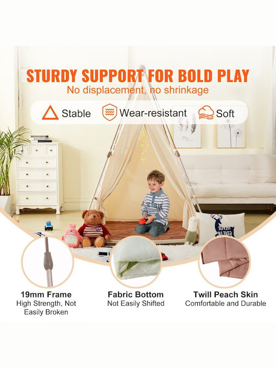 Vevor Kids Indian Teepee Play Tent Orange