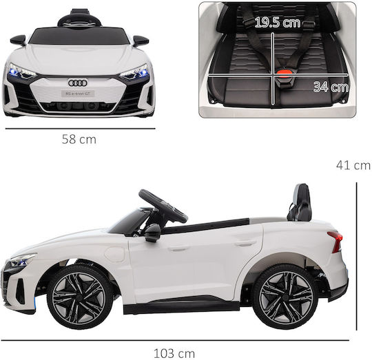 Audi RS E-tron GT Μονοθέσιο με Τηλεκοντρόλ 12 Volt Λευκό