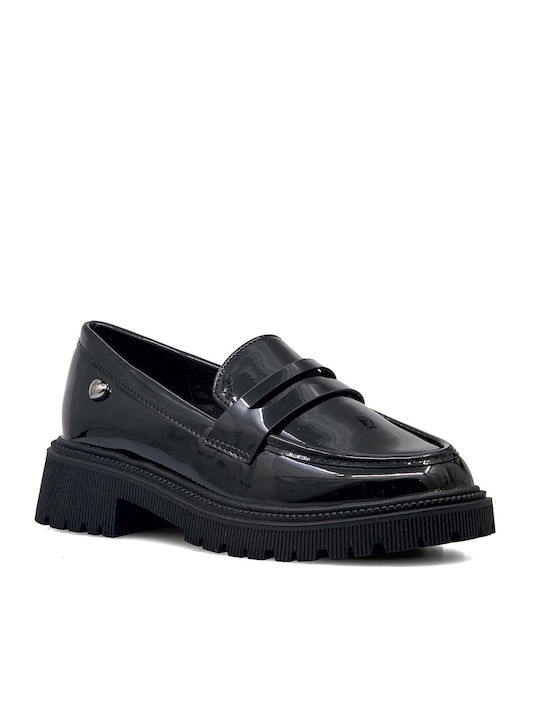 Exe Leather Moccasins Black