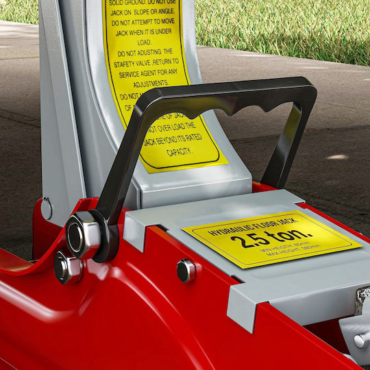 HomCom Hydraulic Carriage Jack with Lifting Capacity up to 38cm and Weight Capacity up to 2.5 Tons