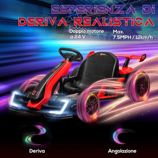 Go-Kart Einsitzer Mit Fernbedienung 24 Volt Rote Für 6+ Jahre