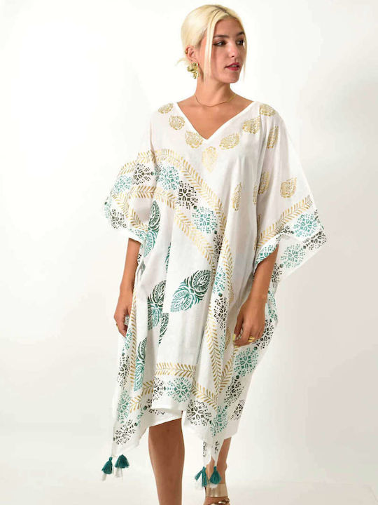 Potre Damen Kaftan Strand Petrol