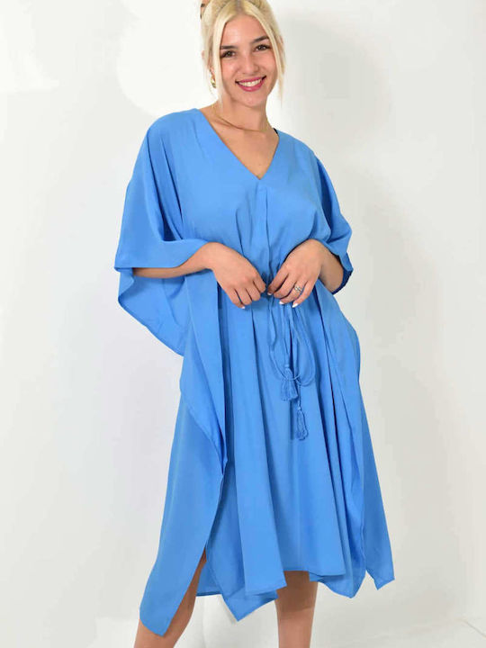 Potre Damen Kleid Strand Blue