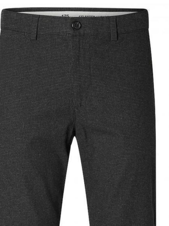 Selected Ανδρικό Παντελόνι Chino σε Slim Εφαρμογή Dark Grey