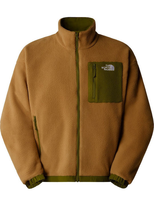 Yumiori Reversible Jacket Herren Fleecejacke Olive-brown