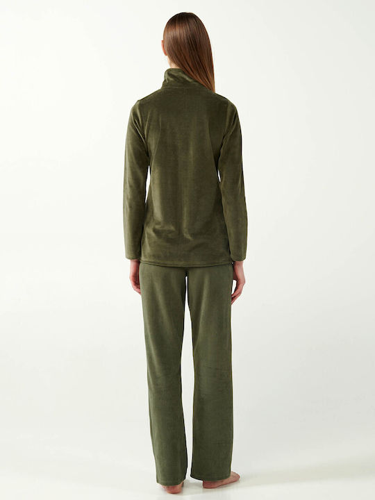 Σετ Φόρμας Βελουτέ Olive Dusty