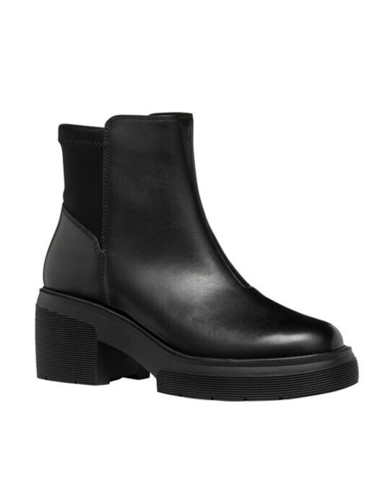 Geox Spherica Leather Women's Ankle Boots Black