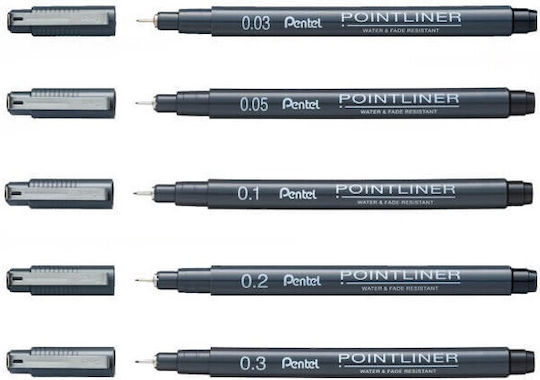 Pentel S20-P Design Marker 0.3mm Black