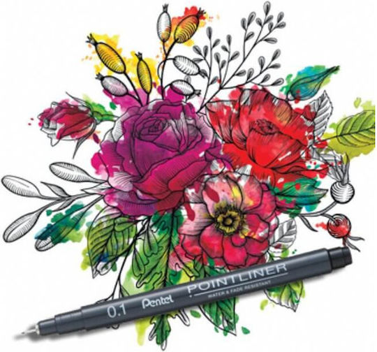Pentel S20-P Design Marker 0.2mm Black