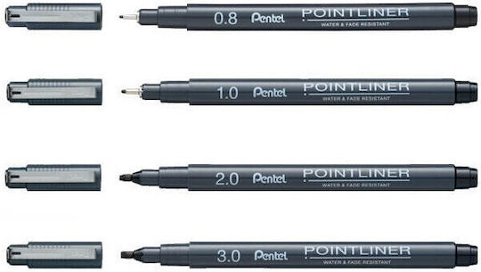 Pentel S20-P Design Marker 0.2mm Black