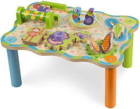 Melissa & Doug Маса за дейности Jungle от дърво за 12++ месеца