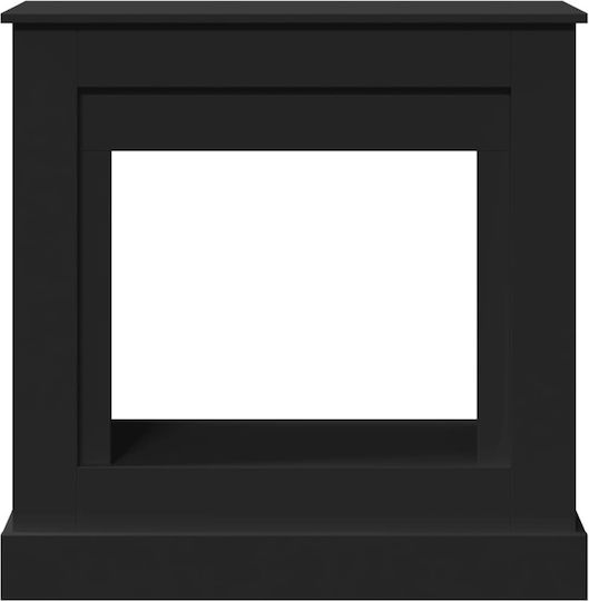 vidaXL Μεταλλικό Προστατευτικό Τζακιού 90x30x90cm Μαύρο