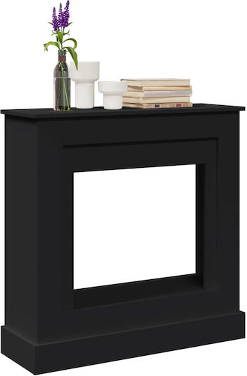 vidaXL Μεταλλικό Προστατευτικό Τζακιού 90x30x90cm Μαύρο