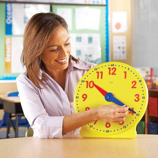Learning Resources Kindergarten Demonstration Model Joc Educațional de Învățare a Orei din Lemn