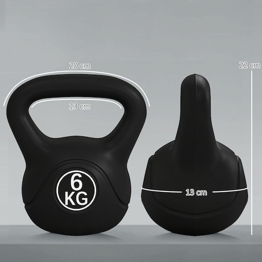 HomCom Kettlebell 6kg Μαύρο