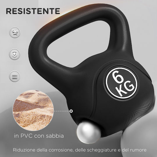 HomCom Kettlebell 6kg Μαύρο