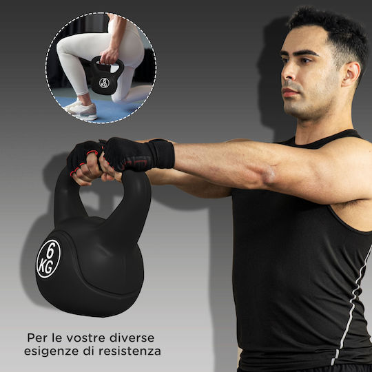 HomCom Kettlebell 6kg Μαύρο