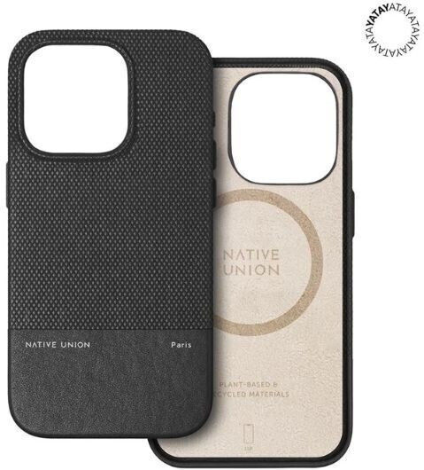 Native Union Fabric / Plastic Black Back Cover for iPhone 15 Pro Max