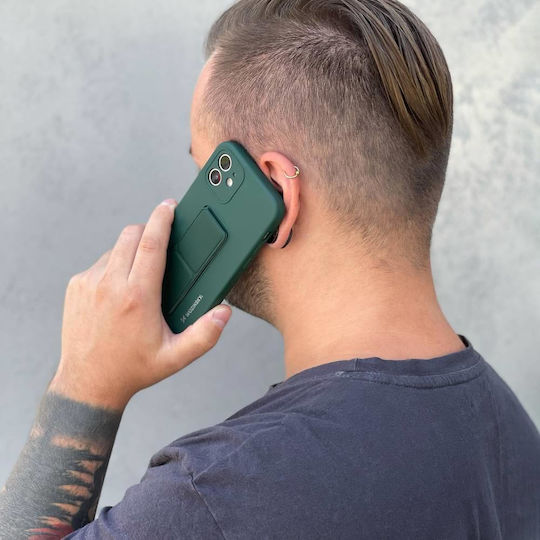 Wozinsky Kickstand Flexible Back Cover Σιλικόνης Navy Μπλε (Redmi Note 9)