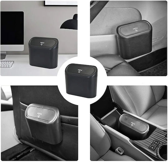 Coș de Gunoi Auto Zola Capac Push-up 13.5 X 15.5 X 8 Cm Plastic Negru