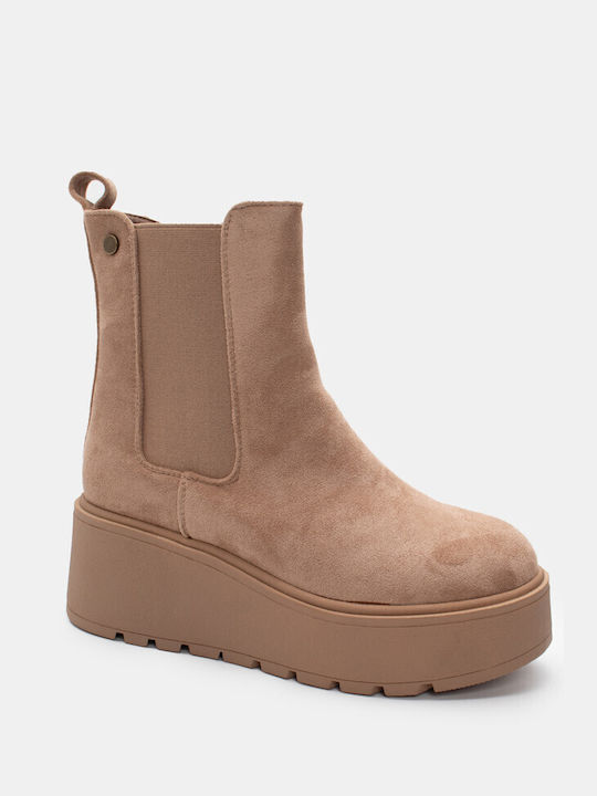 Luigi Damen Knöchelstiefel Beige