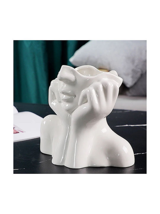 Koart Decorative Vase White 15x9x18cm