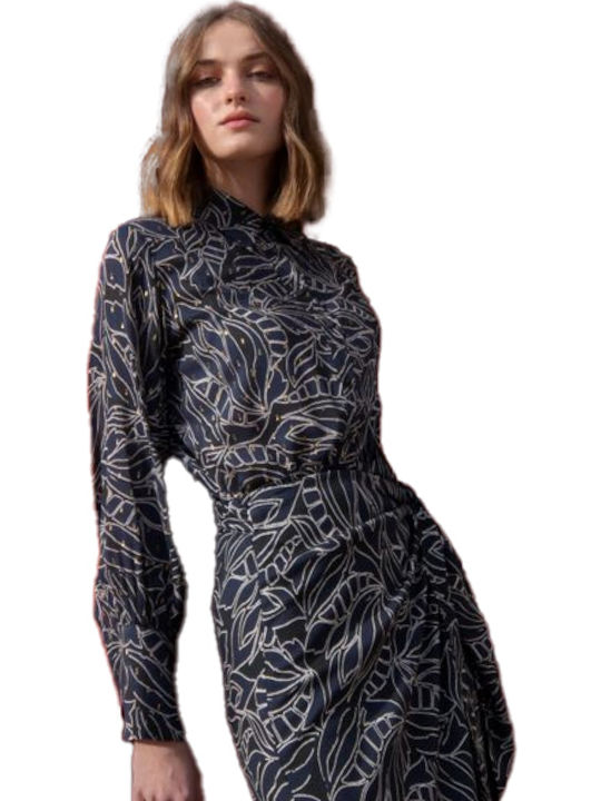 Langärmelig Damen Hemd Gold, Blue