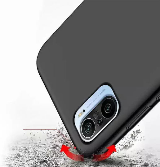 Hurtel Soft Flexible Rubber Back Cover Silicon Albastru închis (Poco F3 / Mi 11i)