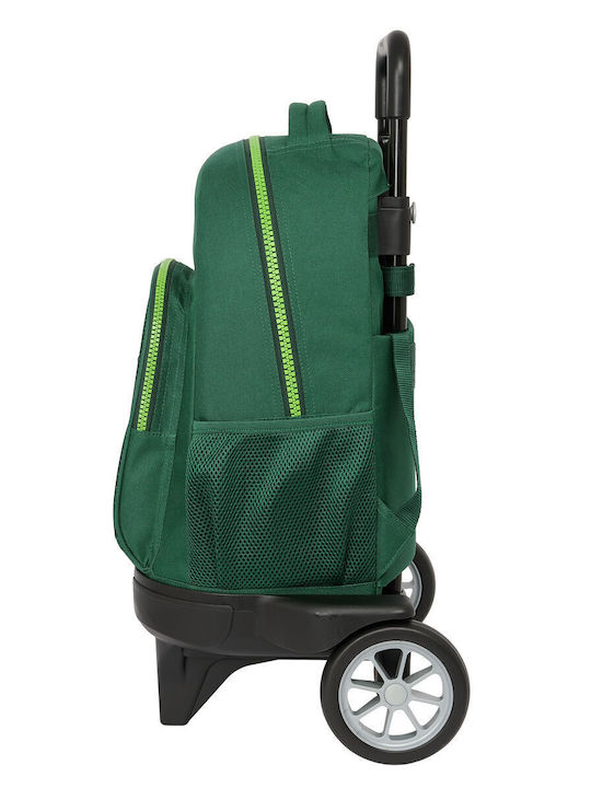 School Bag with Wheels Real Betis Balompié Green 33 X 45 X 22 Cm