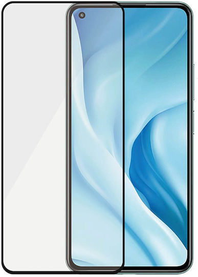 9H Vollkleber Vollflächig gehärtetes Glas Schwarz (Xiaomi Mi 11 Pro)