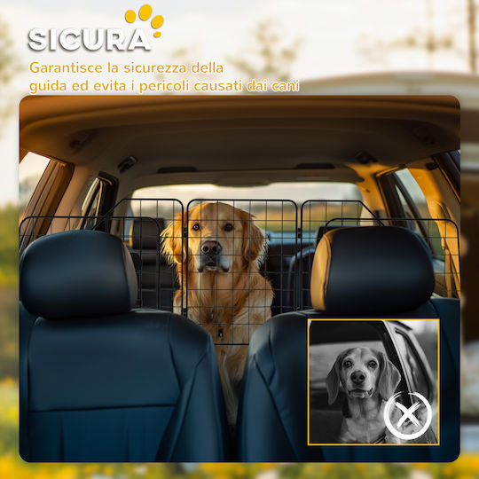 Pawhut Car Divider for Dog Black