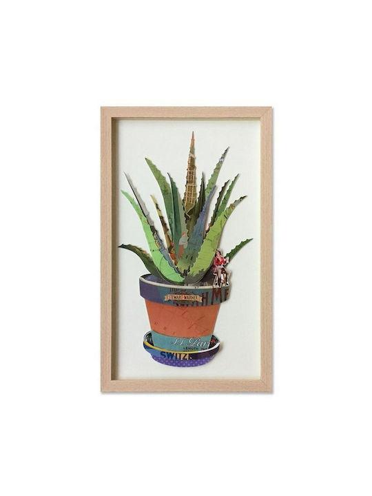 Supergreens Κολάζ Αλόη Κάδρο Ξύλινο 30x50cm