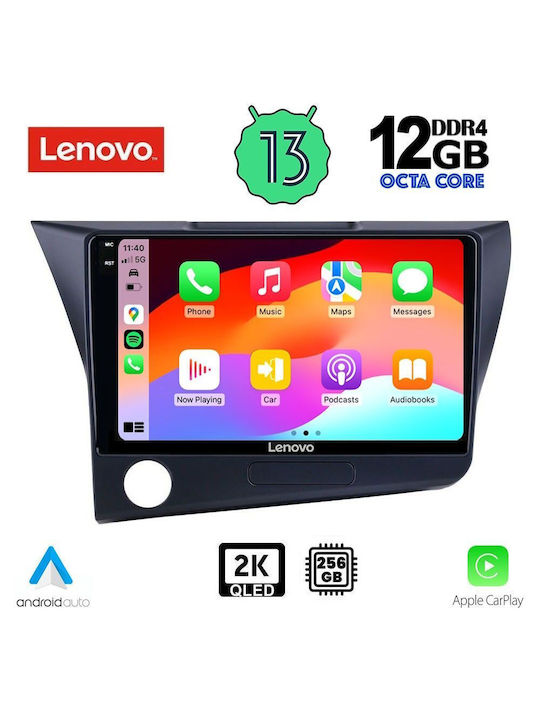 Lenovo Car Audio System for Honda CR-Z 2010-2016 (Bluetooth/USB/AUX/WiFi/GPS/Apple-Carplay/Android-Auto) with Touch Screen 9"