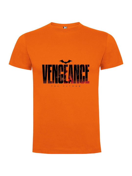 Dark Vengeance: Snyder's Batman T-shirt Batman Orange Cotton