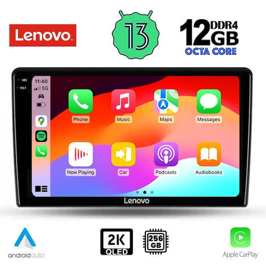 Lenovo Car Audio System for BMW X1 / X3 / X4 Alfa Romeo Giulietta 2014-2020 (Bluetooth/USB/AUX/WiFi/GPS/Apple-Carplay/Android-Auto) with Touch Screen 9"