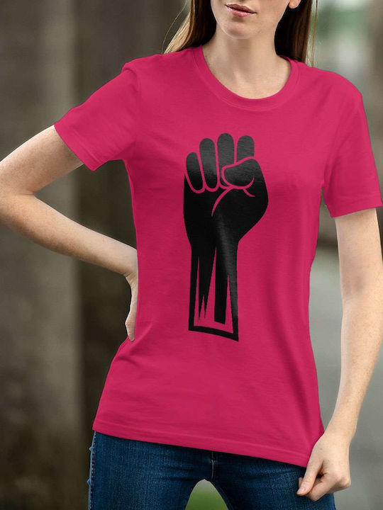 Silhouette Of Superman T-shirt Superman Fuchsia Cotton