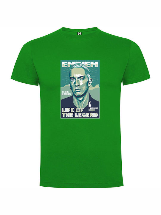 Eminem: M&m Masterpiece Tricou Eminem Verde Bumbac