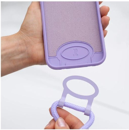 Just Elegance PopGrip Back Cover Silicone Lavender (iPhone 14 Pro)