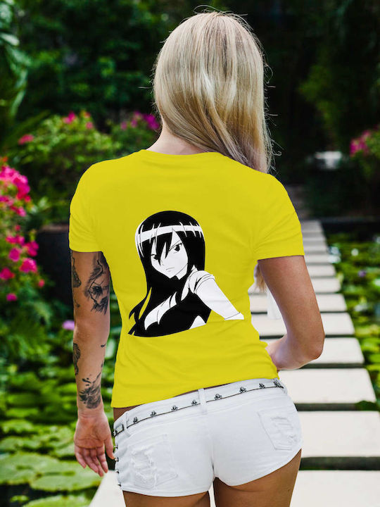 Portrait T-shirt Yellow Cotton