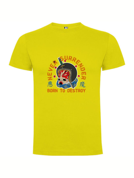 Helmeted Survival Artistry T-shirt Yellow Cotton