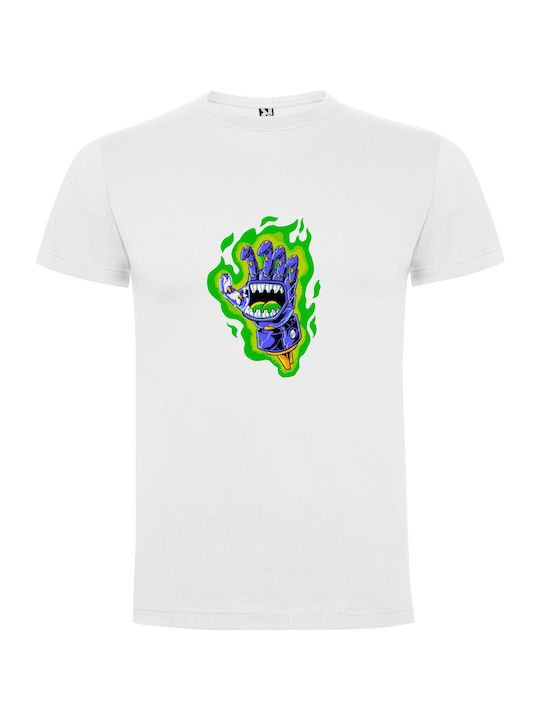 Fearsome Fire Fist T-shirt White Cotton