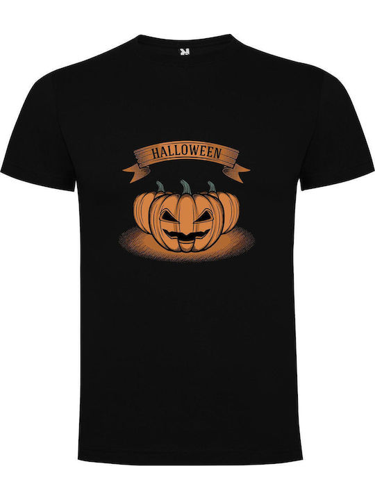 Enchanted Halloween Pumpkin T-shirt Schwarz Baumwolle