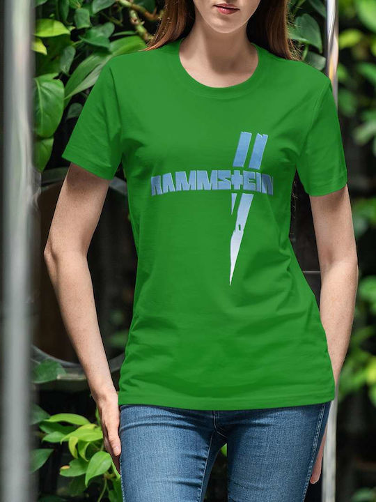 Rammstein Logo T-shirt Πράσινο Βαμβακερό