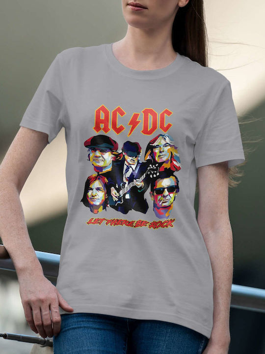 Ac/dc Poster T-shirt AC/DC Gray Baumwolle