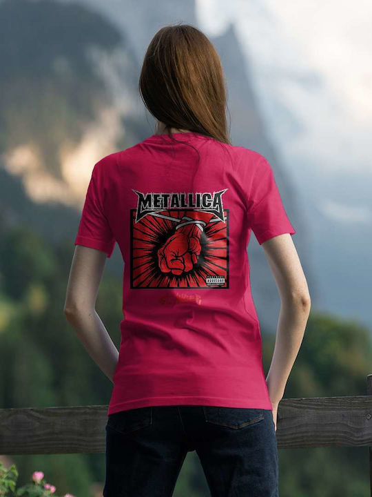 St Anger T-shirt Metallica Fuchsie Baumwolle